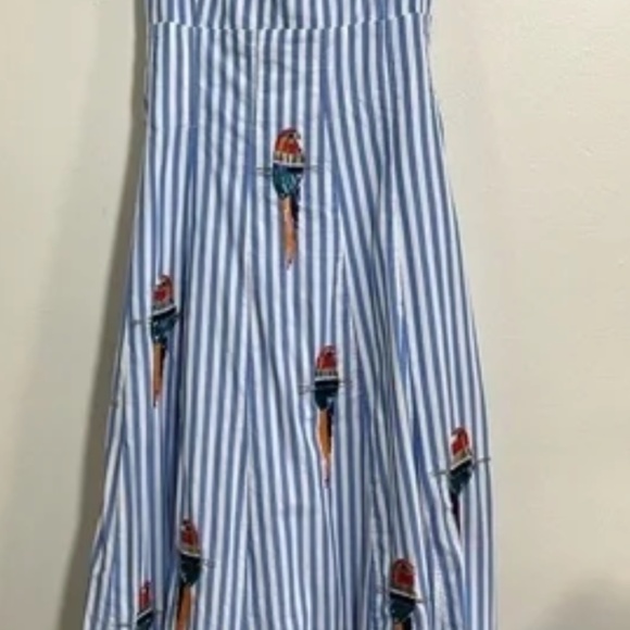 Maeve by Anthropology Tie-Back A-Line Beaded Parrot dress - Picture 7 of 13